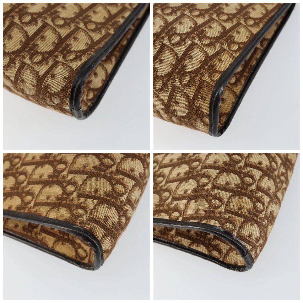 Christian Dior Trotter Canvas Shoulder Bag Brown Gold Auth 147503 - Picture 15 of 15